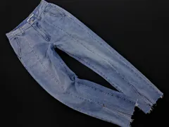KBF ケービーエフ アーバンリサーチ USED加工 カットオフ テーパード デニムパンツ size38/青 ■■ レディースのサムネイル