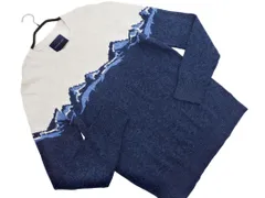 AMERICAN EAGLE アメリカンイーグル クルーネック ニット セーター sizeS/ライトグレーｘ紺 ◇■ メンズのサムネイル