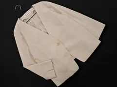 NATURAL BEAUTY BASIC ナチュラルビューティーベーシック ノーカラー ジャケット sizeM/ライトベージュ ■◇ レディース