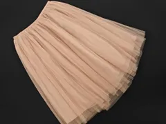 L EST ROSE レストローズ チュール フレア スカート sizeM/ベージュ ■◇ レディースのサムネイル