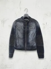 GUESS プレミアム デニム ライダース ジャケット Sのサムネイル