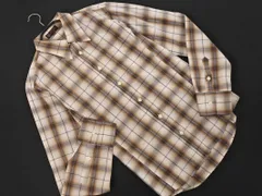 MICHEL KLEIN HOMME ミッシェルクラン チェック シャツ size48/茶 ■◇ メンズのサムネイル