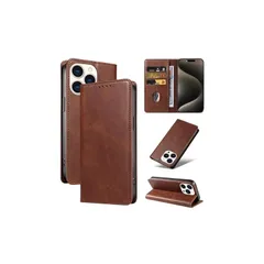 【新品】 QUEASON【iPhone 15Pro 用 ケース 手帳型】マグネット式 いphone15pro 用 ケース スタンド機能 iphone15pro 用 スマホケース カード収納 iphone15プロ 用 スマホケース 耐衝撃 落下防止 防塵（ブラウ