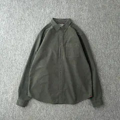 Woolrich　デザインシャツ　オリーブヘザー　ネル　シャモアクロス　ボタンダウン　カーキ　XL　アースカラー　起毛のサムネイル