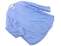 CIAOPANIC TYPY チャオパニックティピー リネン混 バンドカラー ブラウス シャツ sizeL/青 ■◇ メンズ