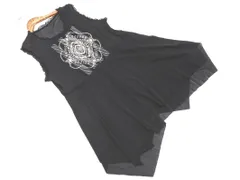 HIROKO BIS ヒロコビス 大きいサイズ 刺 ノースリーブ チュニック ワンピース size15AB/黒 ■◆ レディースのサムネイル