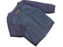 Jewel Changes ジュエルチェンジズ ユナイテッドアローズ レース 切替 七分袖 ブルゾン ジャケット size36/紺 ■◇ レディースのサムネイル