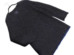 SHIPS JET BLUE シップスジェットブルー リネン混 ニット セーター sizeS/紺x茶 ■◇ メンズのサムネイル