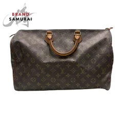 LOUIS VUITTON ルイヴィトン モノグラム スピーディ ブラウン ゴールド金具 PVC/レザー M41522 ハンドバッグ ミニボストンバッグ S1-00074【中古】