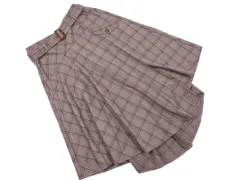 Rew de Rew ルゥデルゥ チェック ベルト付き フレア スカート sizeS/グレー ■◇ レディースのサムネイル
