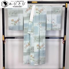 夏帯 名古屋帯 絽 西陣 沢本織物 鳥獣戯画 証紙付 白百合色 O-2729 