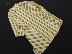 HIROKO BIS ヒロコビス essentiel マルチボーダー チュニック シャツ ワンピース size11/白ｘ黄 ■◇ レディースのサムネイル