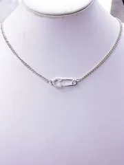ジュエリー レディース ネックレス 1個 ファッション エレガントピンデコレーションチェーンネックレス、ミニマリストで多用途