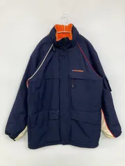 TOMMY HILFIGER トミーヒルフィガー ブルゾン M ネイビー 無地 ワンポイント ブランドロゴ ミドル丈 フードなし ジップアップ メンズ