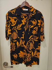 RRL ダブルアールエル アロハシャツ リボン 花柄 レーヨン100% - メルカリ