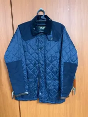 BARBOUR バブアー X ランドローバー ネイビー キルティング ジャケット Mサイズのサムネイル
