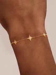 ジュエリー レディース ブレスレット 1個 925スターリングシルバー製 8角星ブレスレット ファッションジュエリー レディース デイリー パーティー 記念日に適しています