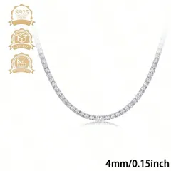 ジュエリー レディース ネックレス 1個 ファッショナブルなラグジュアリーニッチ 925スターリングシルバー キュービックジルコニア ジオメトリック スクエアネックレス レディース、バカンス、パーティー、結婚式に適