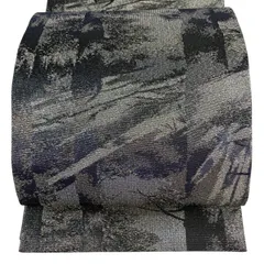 【美品】 袋帯 逸品 落款 新佐波理 樹影美定 箔 青紫 六通 正絹 【中古】のサムネイル