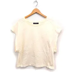 ナノユニバース nano universe スクエアスリーブ Tシャツ カットソー 丸首 無地 コットン 綿 F ライトベージュ /FT34