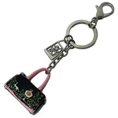 ThinkBee(シンクビー) キーホルダー(チャーム) - 黒×ピンク×グリーン バッグモチーフのサムネイル