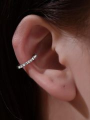 쥬얼리 레이디스 이어 액세서리 1개 심플하고 패셔너블한 클래식인 라인 스톤 장식 이어 클립, 일상 착용에 적합합니다(여성용)