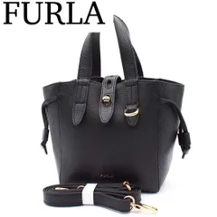 FURLA ネットミニ ハンドバッグ 2WAY ショルダーバッグ ブラック