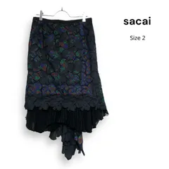 sacai サカイ プリーツ レース 刺繍 スカート セットアップブラウス別売り有り Size2のサムネイル
