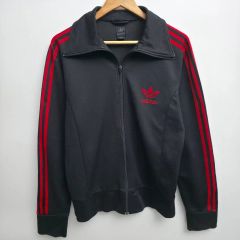 80s デサント製 adidas トラックジャケット 赤黒 2 ビンテージ - メルカリ