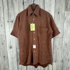 【新品タグ付き】TRUSSARDI トラサルディ ブラウン 半袖 ドレス シャツ メンズ M サイズのサムネイル