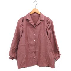 Needles ニードルズ ブラウス ボウタイ ギャザーシャツ 紫 S 光沢 