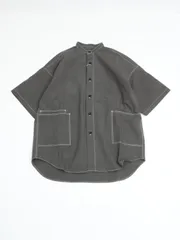 HAVERSACK ハバーサック C/Lタイプライターバンドカラー半袖オーバーシャツ 822632 04 CHARCOALのサムネイル