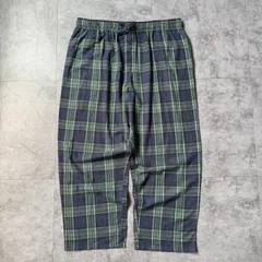 NOS 00's "Fruit of the Room" Plaid Flannel Easy Pants / デッドストック 2000年代 "フルーツオブザルーム" チェック フランネル イージーパンツのサムネイル
