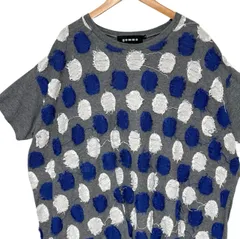 日本製 gomme ゴム ドット刺繍 半袖 変形 カットソー トップス マキヒロシゲアトリエ 半袖 Tシャツ レディースのサムネイル