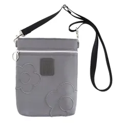 MARY QUANT (マリークヮント) ショルダーポーチ (グレー) スマホショルダー スマホポーチ ポシェット ポケットプラス (約19cm×13cm×2cm) 000846-0001-01pms 48ae4017