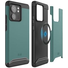[미군 규격·MagSafe 대응]TUDIA Motorola Edge 40용 케이스(2023), 내충격 흠집 방지 박형 이중층 미끄럼 방지 [내장 마그넷] 자기성 휴대 전화 케이스·머지 - 헌터 그린 t 69f8b9eb