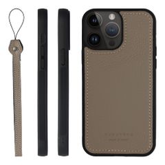 신품 HANATORA for iPhone 13ProMax 케이스 가죽 일본제 내충격 스마트폰 케이스 스마트폰 스트랩 첨부 슈링크카프레자 기프트 마그넷 없음 그레이쥬 SPGJP-13ProMax-Grege