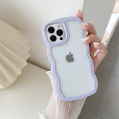 신품 QLTYPRI iPhone 11 Pro Max 케이스 클리어 TPU 커버 세련된 한국 귀여운 투명 얇고 경량 내충격 스마트폰 케이스 무선 충전 대응 스트랩 홀 첨부 아이폰 11 Pro Max 케이스 6.5 인치 대응 - 파