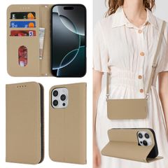 신품 [Hamany] 대응 iphone 16 pro 케이스 수첩형 숄더 아이후온 16 케이스 프로 스마 호스트 랩 카드 수납 지갑형 스탠드 기능 이 phone16 pro 케이스 마그넷식 레더 여성 어깨걸이 목걸이 대각선 걸어 숄더