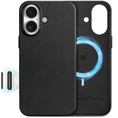 신품 SHIELDON iPhone 16 대응 기본 케이스 가죽 가죽 무선 충전 자기 충전 가능 후면 보호 아이후 16 용 스마트 폰 커버 얇은 경량 미끄럼 방지 지문 방지 내구성 카메라 보호 휴대 편리 아이폰 16 대응 스마트 폰 케이스 2024 년 발