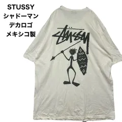 STUSSY ステューシー シャドーマン デカロゴ Tシャツ ストックロゴ & シャドーマン XLのサムネイル