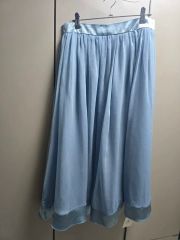 新品未使用♡HEVE♡ Satin Dress Tuck SK sax 36 - メルカリ
