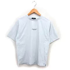 ビームスハート BEAMS HEART オーバーサイズ クルーネック Tシャツ ロゴ刺繍 スリット 五分袖 M ライトグレー /NT21