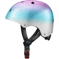 【新品】 Odoland 子供用自転車ヘルメット 【ASTM+CE+CPSC+CPC安全認証】 高剛性 耐衝撃 超軽量 高通気性 キッズ、小学生、ジュニア用 サイズ調整可能 通学、自転車、スケート、スクーター (ドリーム ピンク ブルー シルバー) 0のサムネイル