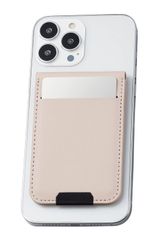 신품 ELECOM 스마트 폰 스탠드 카드 케이스 Magsafe (마그 세이프) iPhone 용 마그넷 장착 프리 앵글 카드 포켓 첨부 [iPhone14/13/12 시리즈 대응] 핑크 베이지 AMS-BPDSFGYL