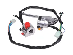 ホンダ 用 メッキ スイッチボックス クラッチレバー ユニット 7/8'' 22mm ハンドルバー 左右セット CB250T CB400T CB250N CB400N ホーク ホーク2 バブ 等 旧車 社外品 のサムネイル