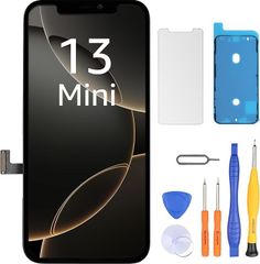 [신품] LL TRADER 20251 iPhone 13 Mini 5.4 인치 FHD 액정 패널 화면 교환 터치 스크린 디지타이저 어셈블리 프레임 수리 키트 첨부 03392ab4