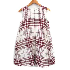 ジルスチュアート JILL STUART ワンピース ノースリーブ ミニ コットン 総柄 2 レッド 赤 /KT32
