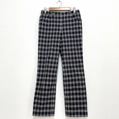 Burberrys BLUE LABEL バーバリーブルーレーベル パンツ ボトム 長ズボン 黒 ブラック ノバチェック レディース 40 L相当 三陽商会 Y2K Archive 00s