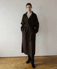 ENOF wool rever gown coat ブラック サイズ1 - メルカリ